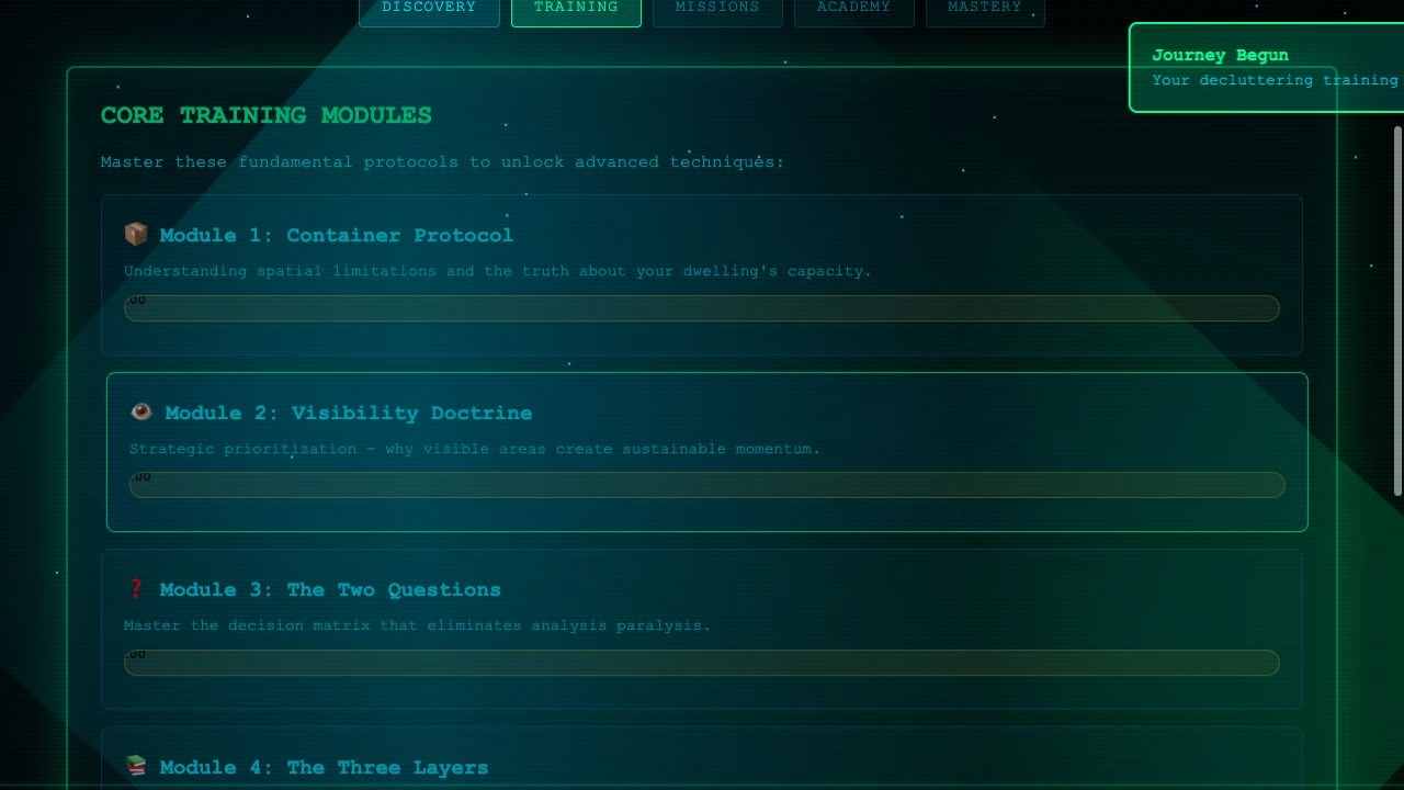 Star Wars Decluttering App: actual tool screenshot