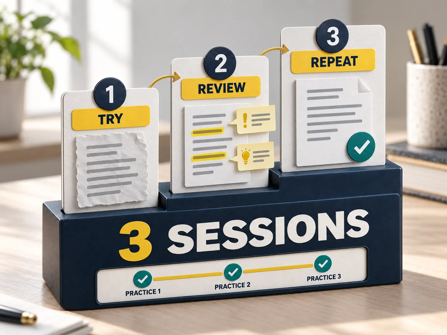 Three-session coaching illustration