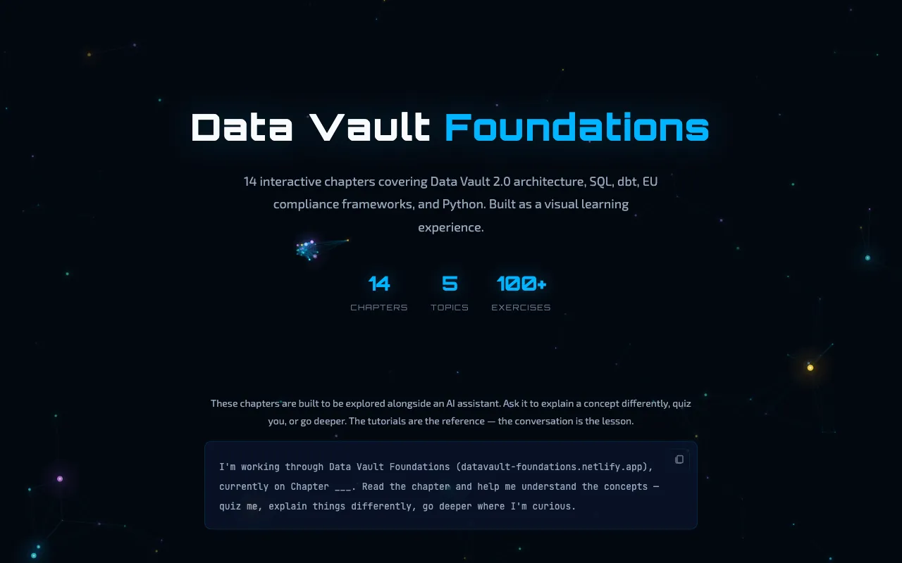 Data Vault Foundations — the chapter portal