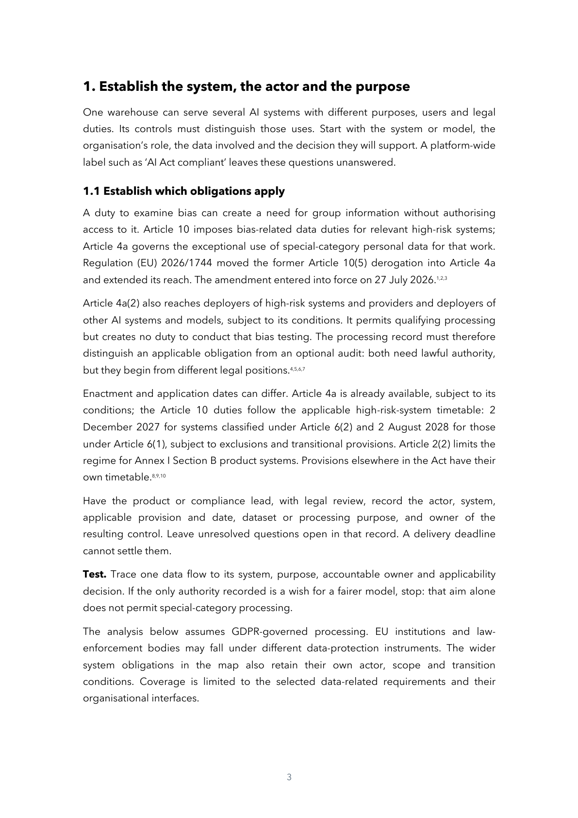 Page 3 of 24 — Keep It Secret, Keep It (in a) Safe, Then Cast It into the Fire: Engineering AI Act Data Governance — A Practical Guide for Data Teams
