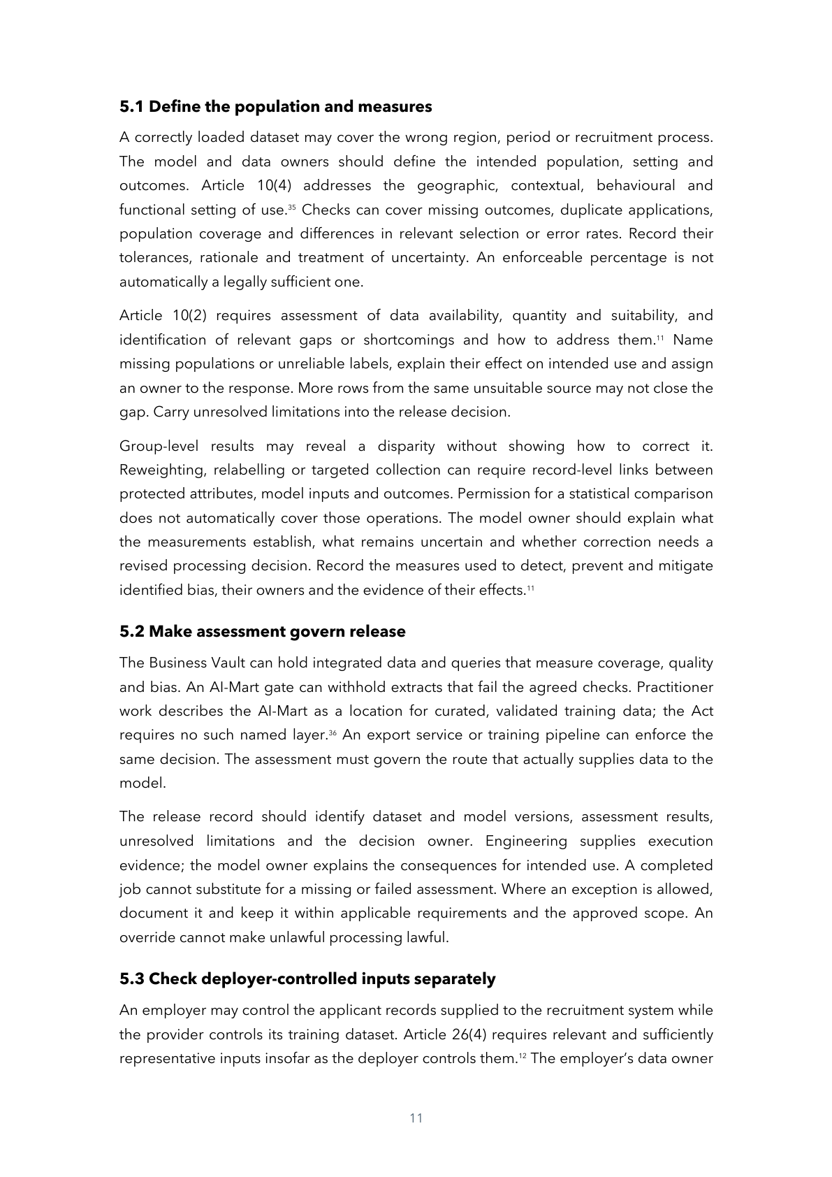 Page 11 of 24 — Keep It Secret, Keep It (in a) Safe, Then Cast It into the Fire: Engineering AI Act Data Governance — A Practical Guide for Data Teams
