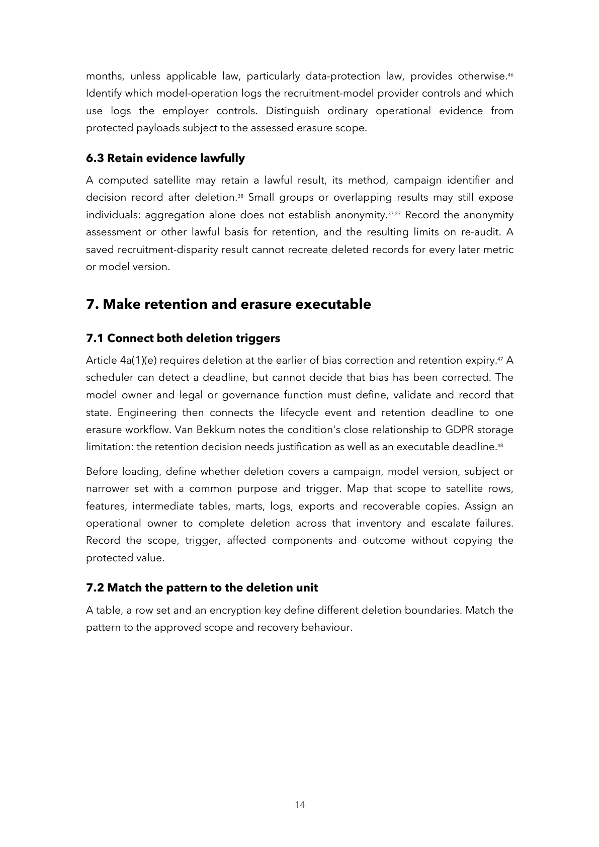 Page 14 of 24 — Keep It Secret, Keep It (in a) Safe, Then Cast It into the Fire: Engineering AI Act Data Governance — A Practical Guide for Data Teams