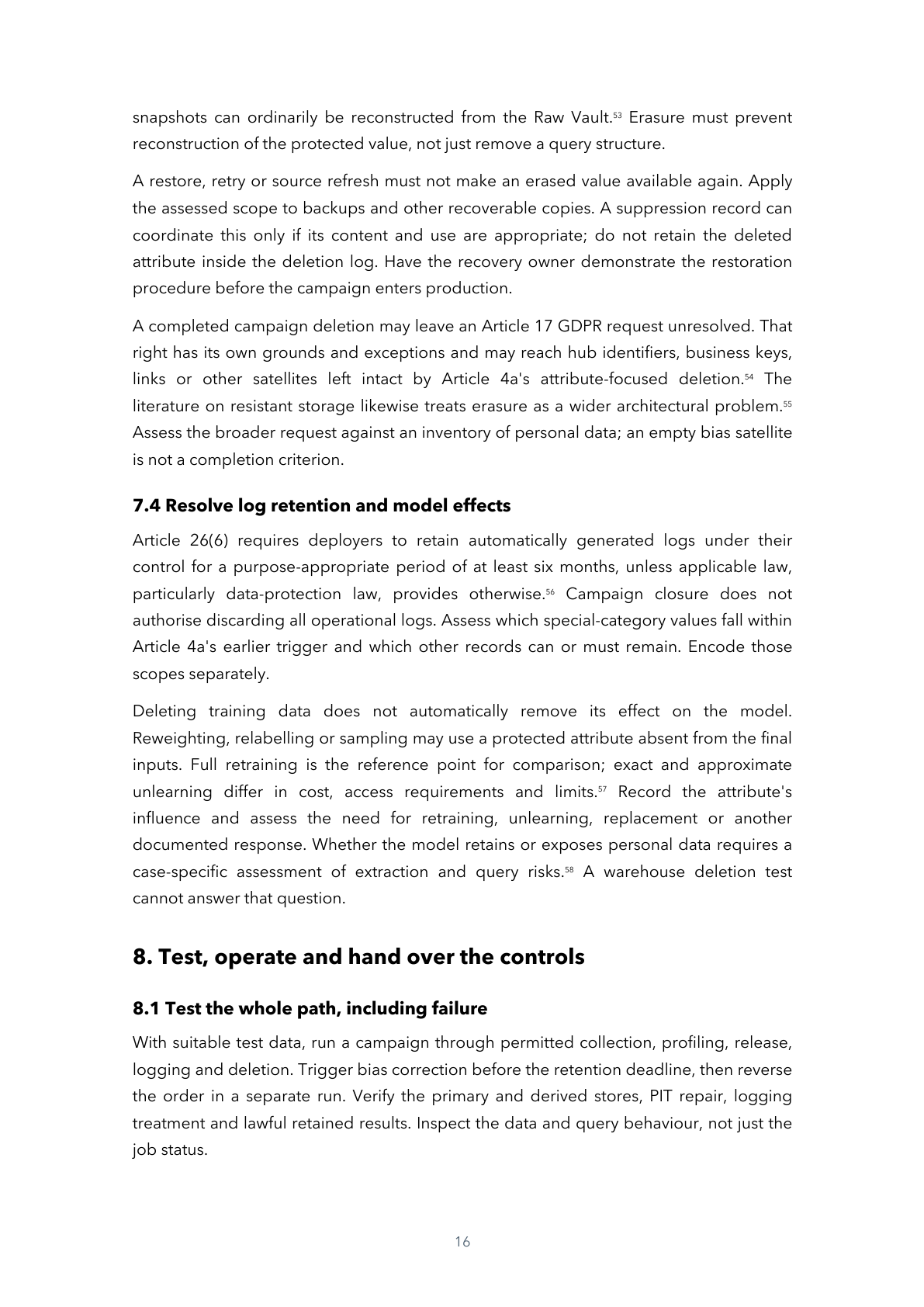 Page 16 of 24 — Keep It Secret, Keep It (in a) Safe, Then Cast It into the Fire: Engineering AI Act Data Governance — A Practical Guide for Data Teams