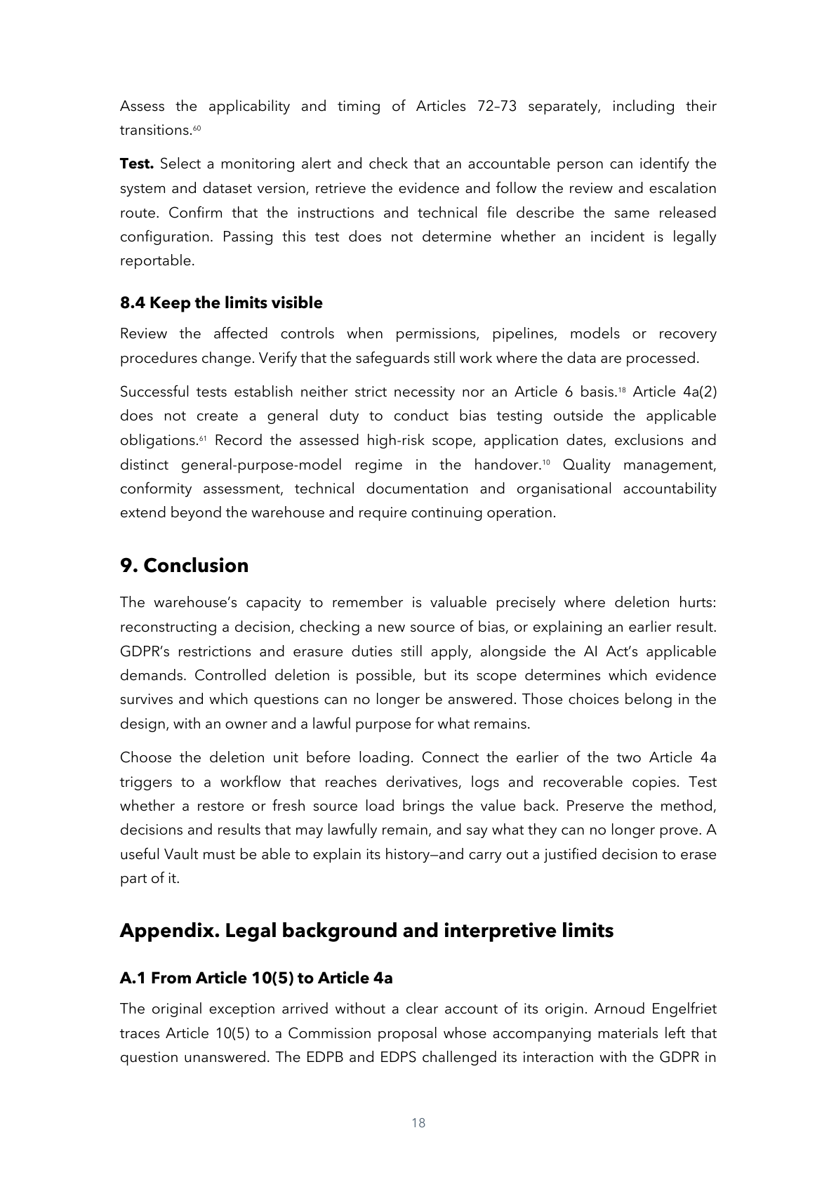Page 18 of 24 — Keep It Secret, Keep It (in a) Safe, Then Cast It into the Fire: Engineering AI Act Data Governance — A Practical Guide for Data Teams