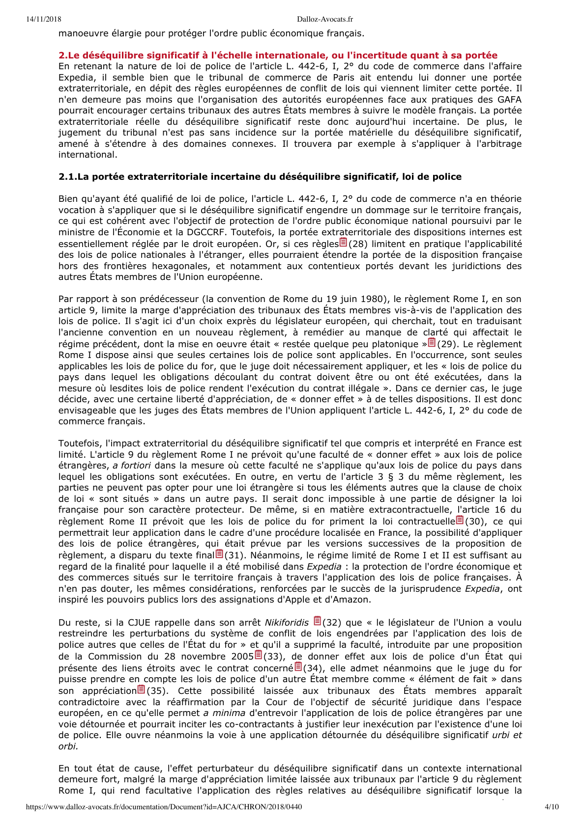 Page 4 of 10 — Le déséquilibre significatif dans les contrats commerciaux