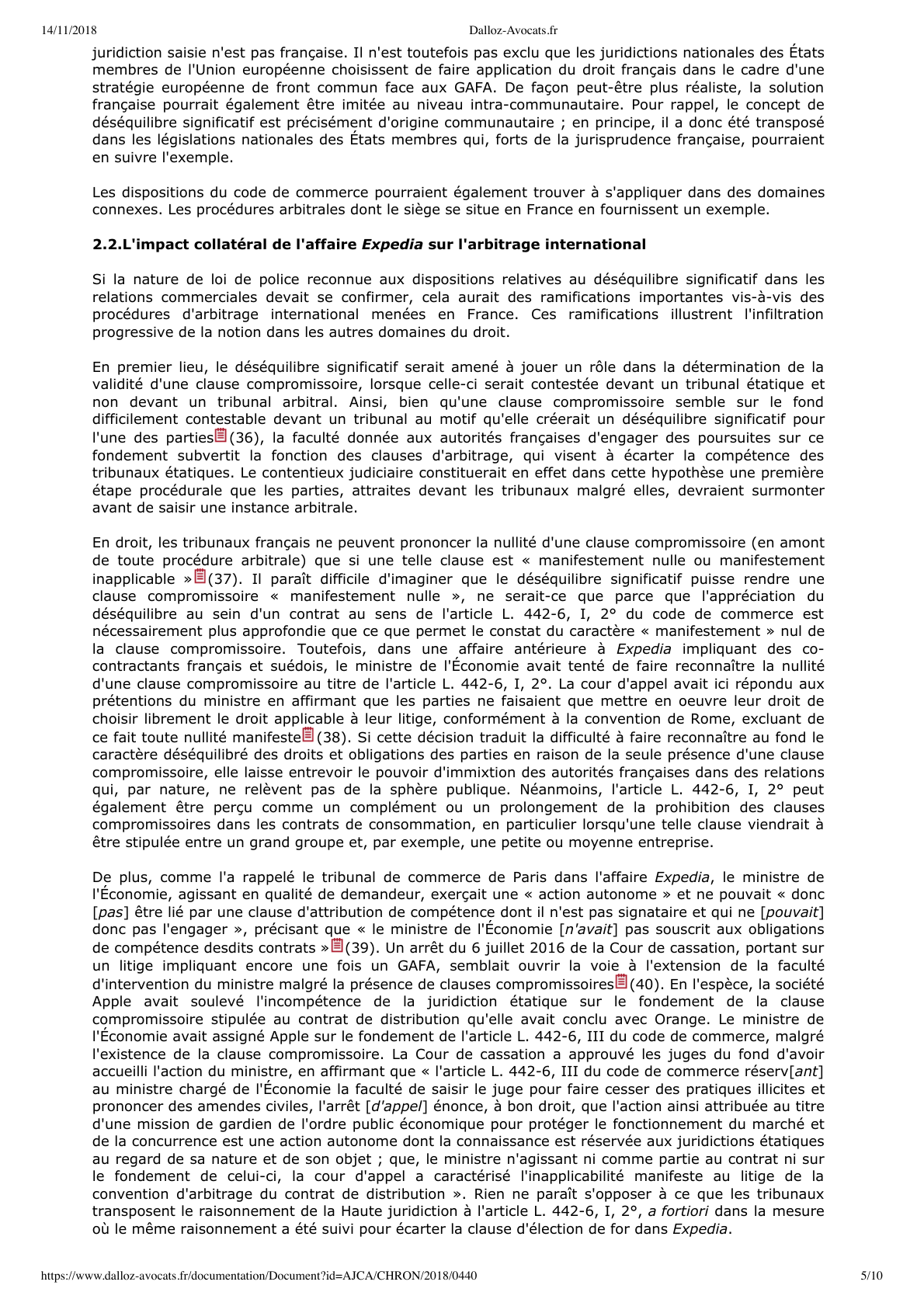 Page 5 of 10 — Le déséquilibre significatif dans les contrats commerciaux
