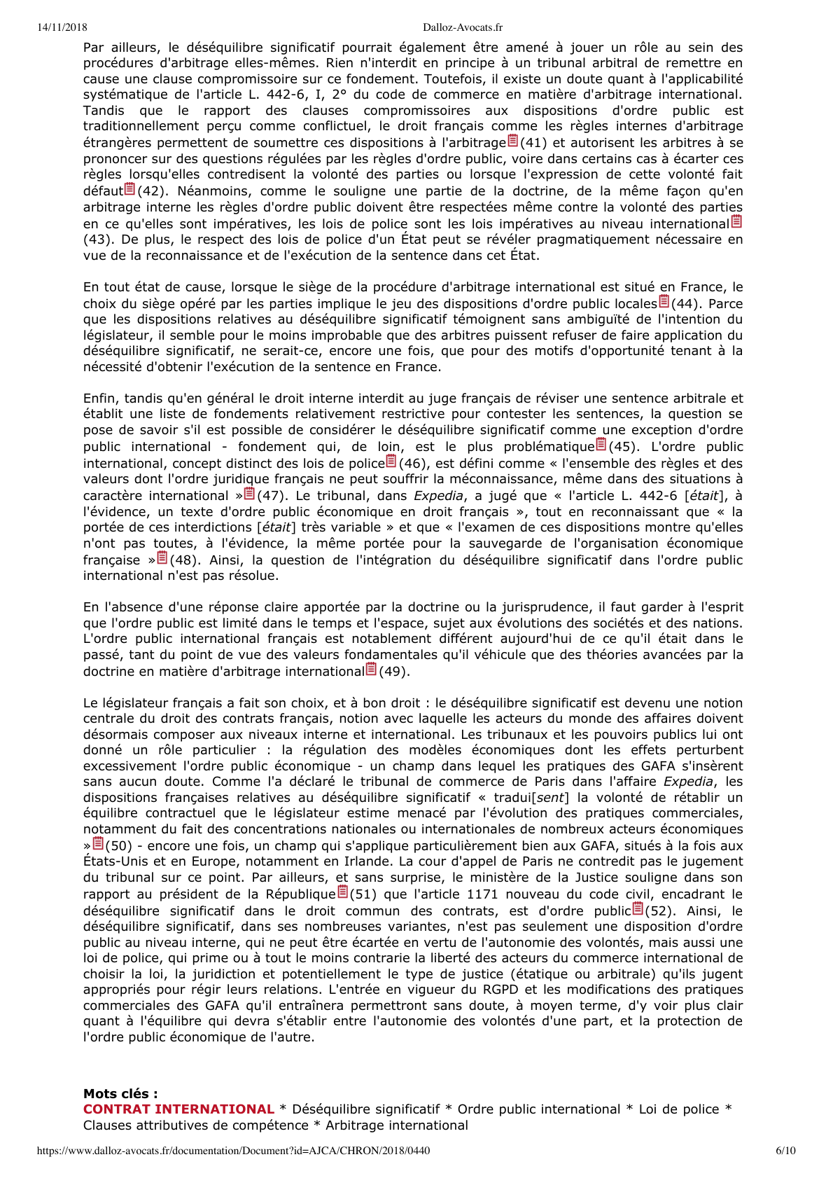 Page 6 of 10 — Le déséquilibre significatif dans les contrats commerciaux